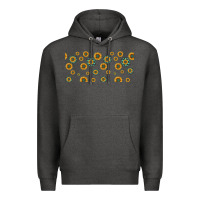 Charcoal Heather sunflowers and turquoise 16oz libbey glass Premium Hoodie - HRA Design Shop