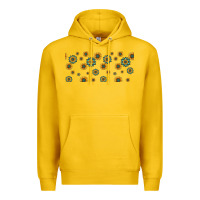Lemon sunflowers and turquoise 16oz libbey glass Premium Hoodie - HRA Design Shop