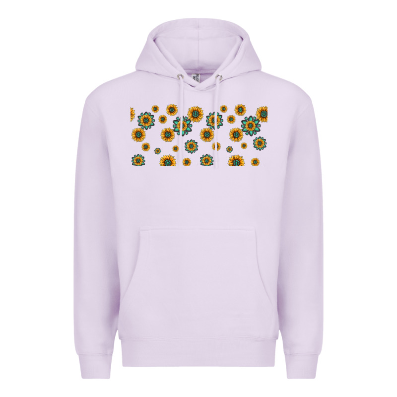 Sunflowers And Turquoise 16oz Libbey Glass Premium Hoodie by HRA Design Shop | Teevron