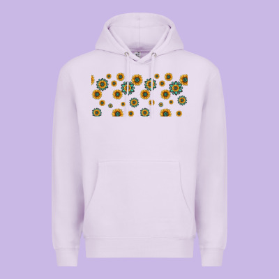 Sunflowers And Turquoise 16oz Libbey Glass Premium Hoodie Designed By Hra Design Shop