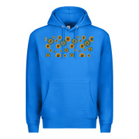 True Royal sunflowers and turquoise 16oz libbey glass Premium Hoodie - HRA Design Shop