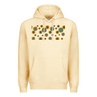 Pina Colada sunflowers and turquoise 16oz libbey glass Premium Hoodie - HRA Design Shop