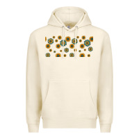 Tofu sunflowers and turquoise 16oz libbey glass Premium Hoodie - HRA Design Shop