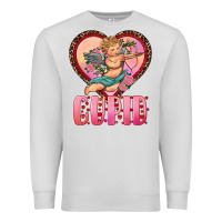 Dove Grey cupid heart Premium Sweatshirt - RanaPortraitStore
