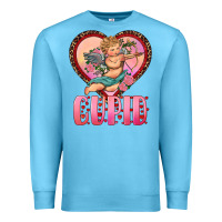 Ocean Blue cupid heart Premium Sweatshirt - RanaPortraitStore