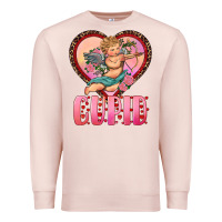 Pale Pink cupid heart Premium Sweatshirt - RanaPortraitStore