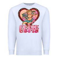 White cupid heart Premium Sweatshirt - RanaPortraitStore