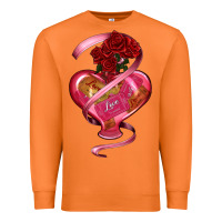 Carrot heart glass vase love tickets with rose Premium Sweatshirt - RanaPortraitStore