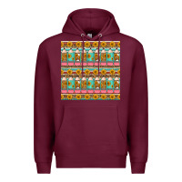Burgundy school teacher seamless pattern Premium Hoodie - HRA Design Shop