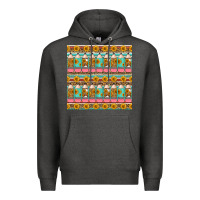 Charcoal Heather school teacher seamless pattern Premium Hoodie - HRA Design Shop