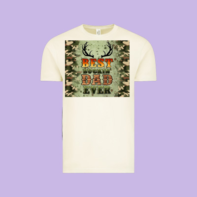Best Buckin' Dad Ever Vintage Tee Designed By Artiststas
