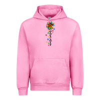 Fuchsia Pink autism mama sunflower black Urban Hoodie - JahusDesignShop