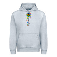 Heather Grey autism mama sunflower black Urban Hoodie - JahusDesignShop