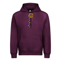 Mauve Wine autism mama sunflower black Urban Hoodie - JahusDesignShop
