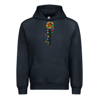 Navy autism mama sunflower black Urban Hoodie - JahusDesignShop