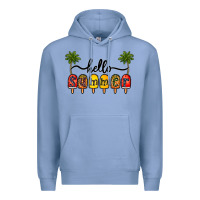 Colony Blue 1hello summer Premium Hoodie - CowhideDigitalArt
