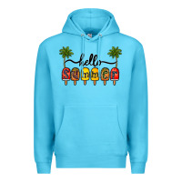 Ocean Blue 1hello summer Premium Hoodie - CowhideDigitalArt