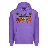 Purple 1hello summer Premium Hoodie - CowhideDigitalArt