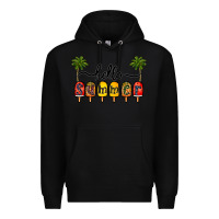 Black 1hello summer Premium Hoodie - CowhideDigitalArt