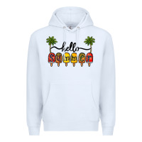 White 1hello summer Premium Hoodie - CowhideDigitalArt