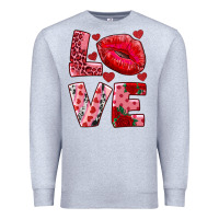 Heather Grey love kiss Premium Sweatshirt - RanaPortraitStore
