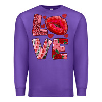 Purple love kiss Premium Sweatshirt - RanaPortraitStore