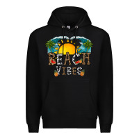 Black beach vibes Premium Hoodie - CowhideDigitalArt