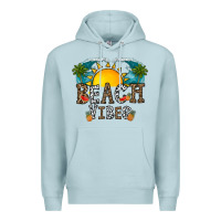 Blue Mist beach vibes Premium Hoodie - CowhideDigitalArt