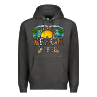 Charcoal Heather beach vibes Premium Hoodie - CowhideDigitalArt
