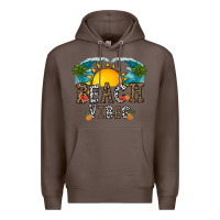 Coffee beach vibes Premium Hoodie - CowhideDigitalArt