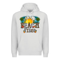 Dove Grey beach vibes Premium Hoodie - CowhideDigitalArt
