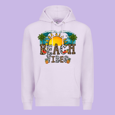 Beach Vibes Premium Hoodie Designed By Cowhidedigitalart