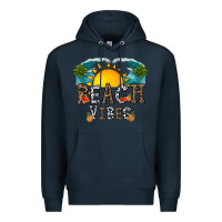 Navy beach vibes Premium Hoodie - CowhideDigitalArt