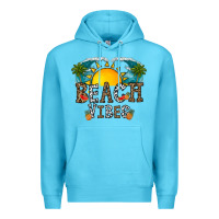 Ocean Blue beach vibes Premium Hoodie - CowhideDigitalArt
