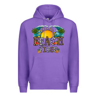 Purple beach vibes Premium Hoodie - CowhideDigitalArt