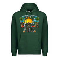 Sports Green beach vibes Premium Hoodie - CowhideDigitalArt