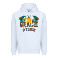 White beach vibes Premium Hoodie - CowhideDigitalArt
