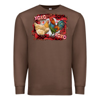 Chestnut xoxo rooster and chicken Premium Sweatshirt - RanaPortraitStore
