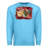 Ocean Blue xoxo rooster and chicken Premium Sweatshirt - RanaPortraitStore