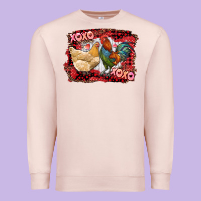 Premium Sweatshirt xoxo rooster and chicken