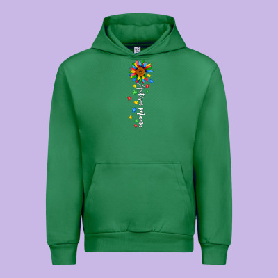 Autism Mama Sunflower White Urban Hoodie Designed By Jahusdesignshop