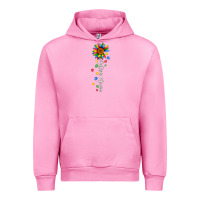 Fuchsia Pink autism mama sunflower white Urban Hoodie - JahusDesignShop