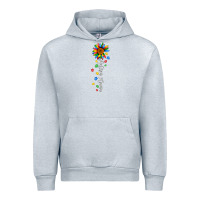 Heather Grey autism mama sunflower white Urban Hoodie - JahusDesignShop