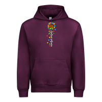 Mauve Wine autism mama sunflower white Urban Hoodie - JahusDesignShop
