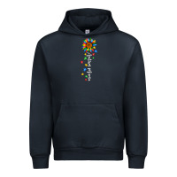 Navy autism mama sunflower white Urban Hoodie - JahusDesignShop