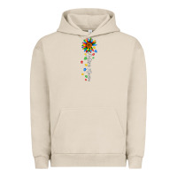 Pigment French Oak autism mama sunflower white Urban Hoodie - JahusDesignShop