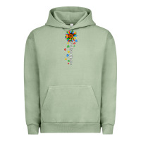 Pigment Oil Green autism mama sunflower white Urban Hoodie - JahusDesignShop