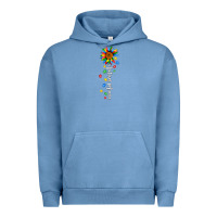 Pigment Pebble Blue autism mama sunflower white Urban Hoodie - JahusDesignShop