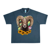 Midnight Navy Bighorn Sheep Urban Heavy Tee - RanaPortraitStore