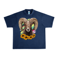 Navy Bighorn Sheep Urban Heavy Tee - RanaPortraitStore